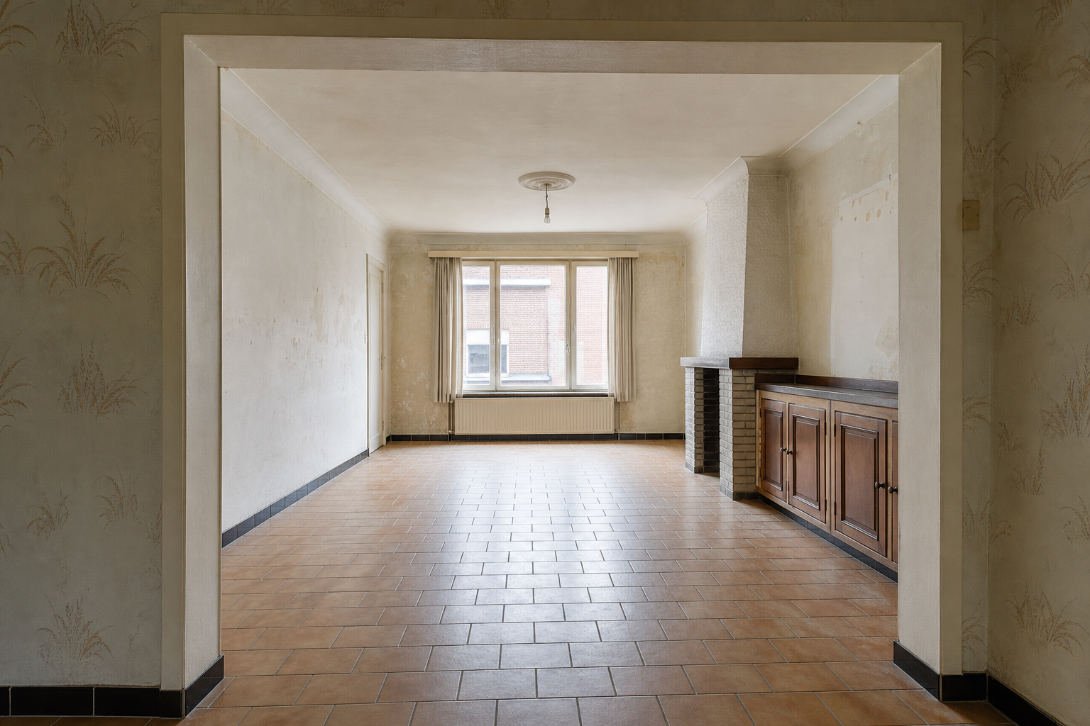 Vide maison villageoise avec grange à Kasterlee : avant, en cours et après — après débarras