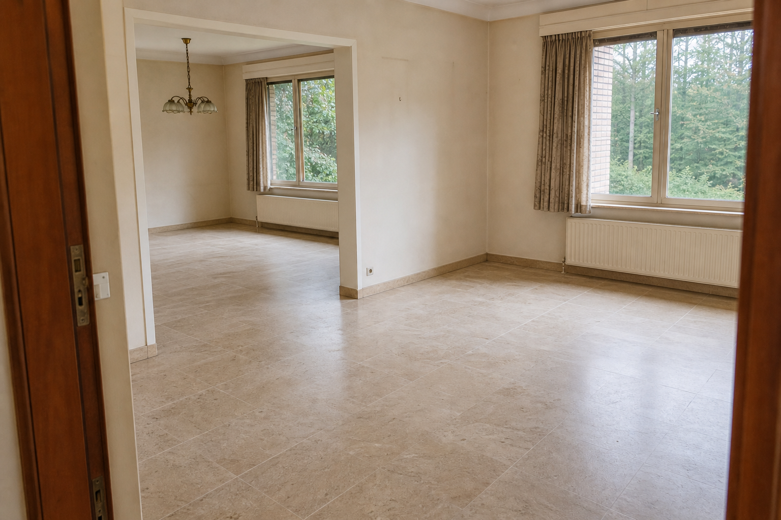 Vide villa à Keerbergen : avant, en cours et après — après débarras