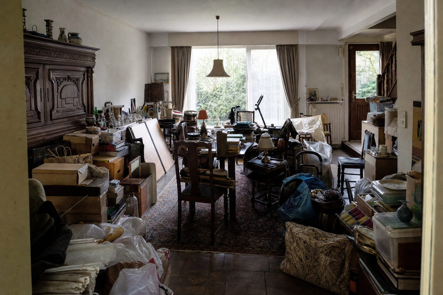 Vide villa familiale à Kontich : avant, en cours et après — avant débarras