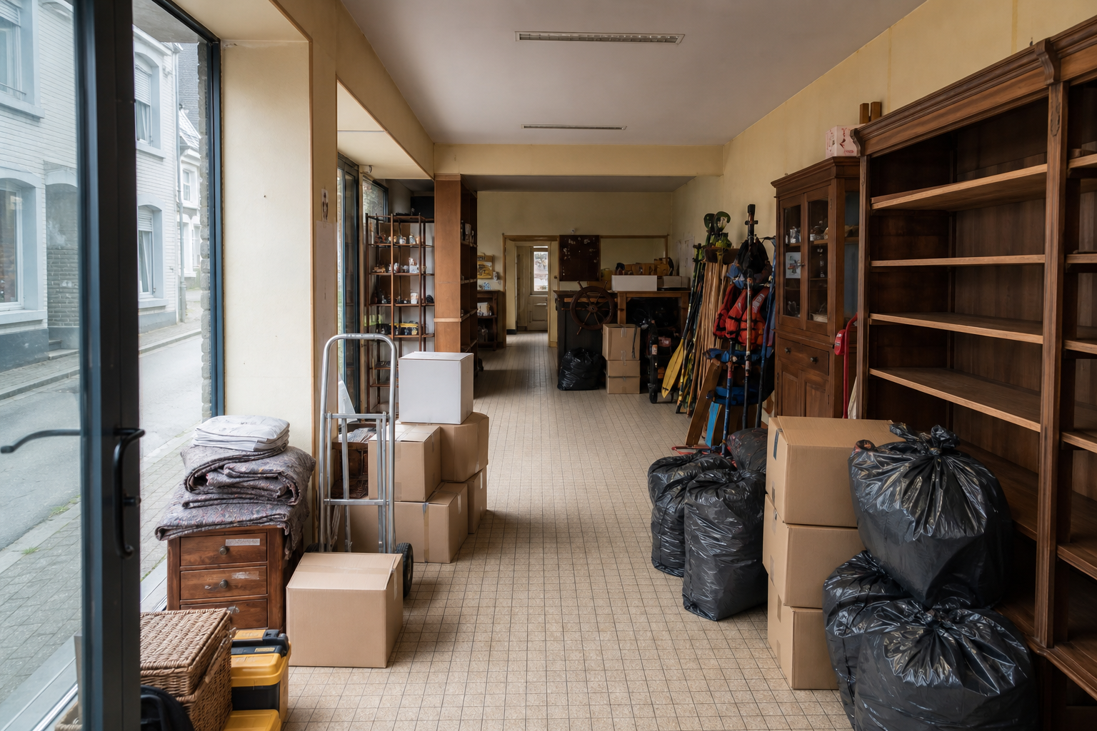 Vide commerce à La Roche-en-Ardenne : avant, en cours et après — intervention en cours