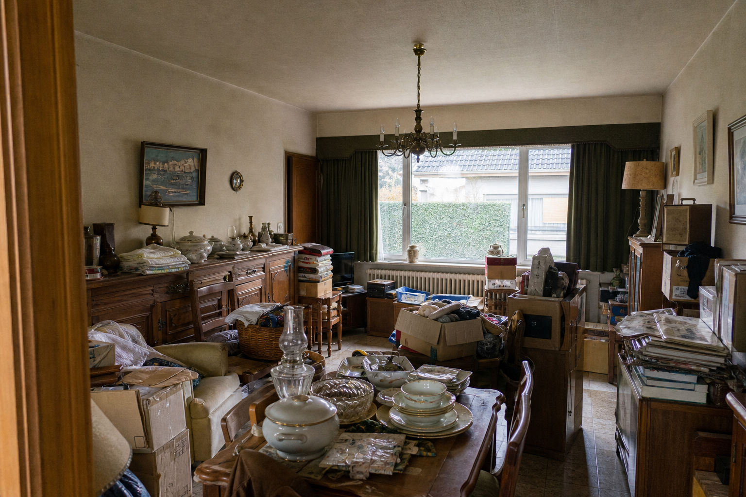 Vide bungalow de plain-pied à Lendelede : avant, en cours et après — avant débarras