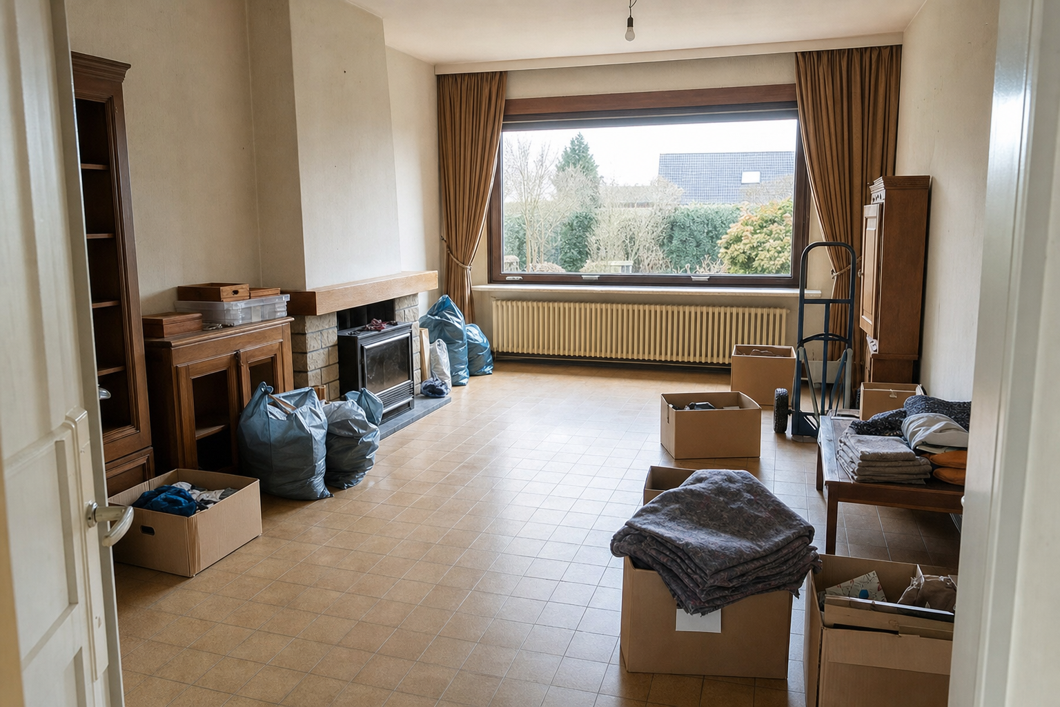 Vide bungalow de plain-pied à Lendelede : avant, en cours et après — intervention en cours