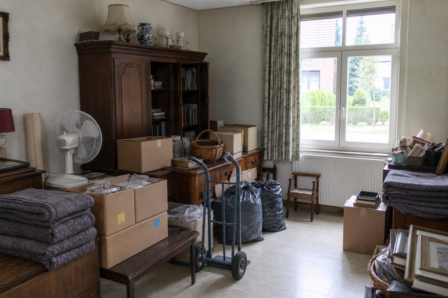 Vide maison familiale à Lennik : avant, en cours et après — intervention en cours