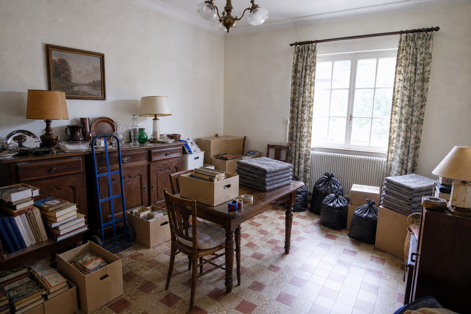 Vide maison familiale à Lichtervelde : avant, en cours et après — intervention en cours