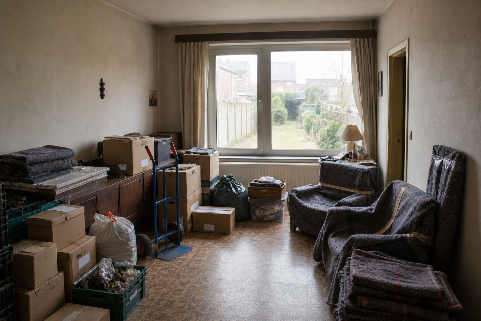 Vide maison ardennaise avec annexes à Lierneux : avant, en cours et après — intervention en cours