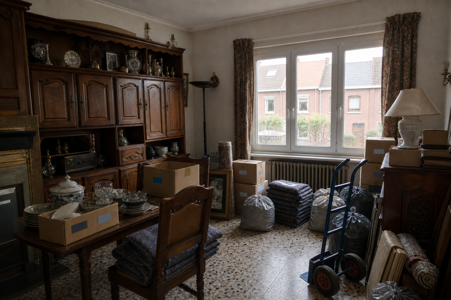 Vide maison familiale à Lille : avant, en cours et après — intervention en cours