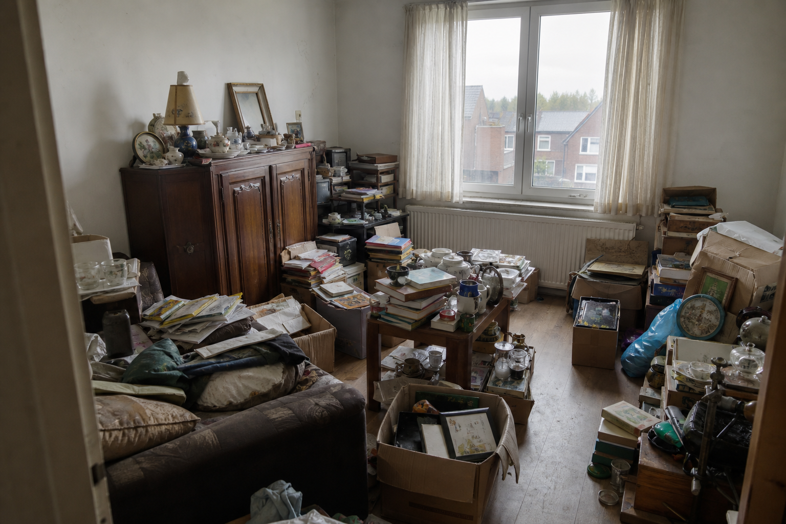 Vide appartement à Lint : avant, en cours et après — avant débarras