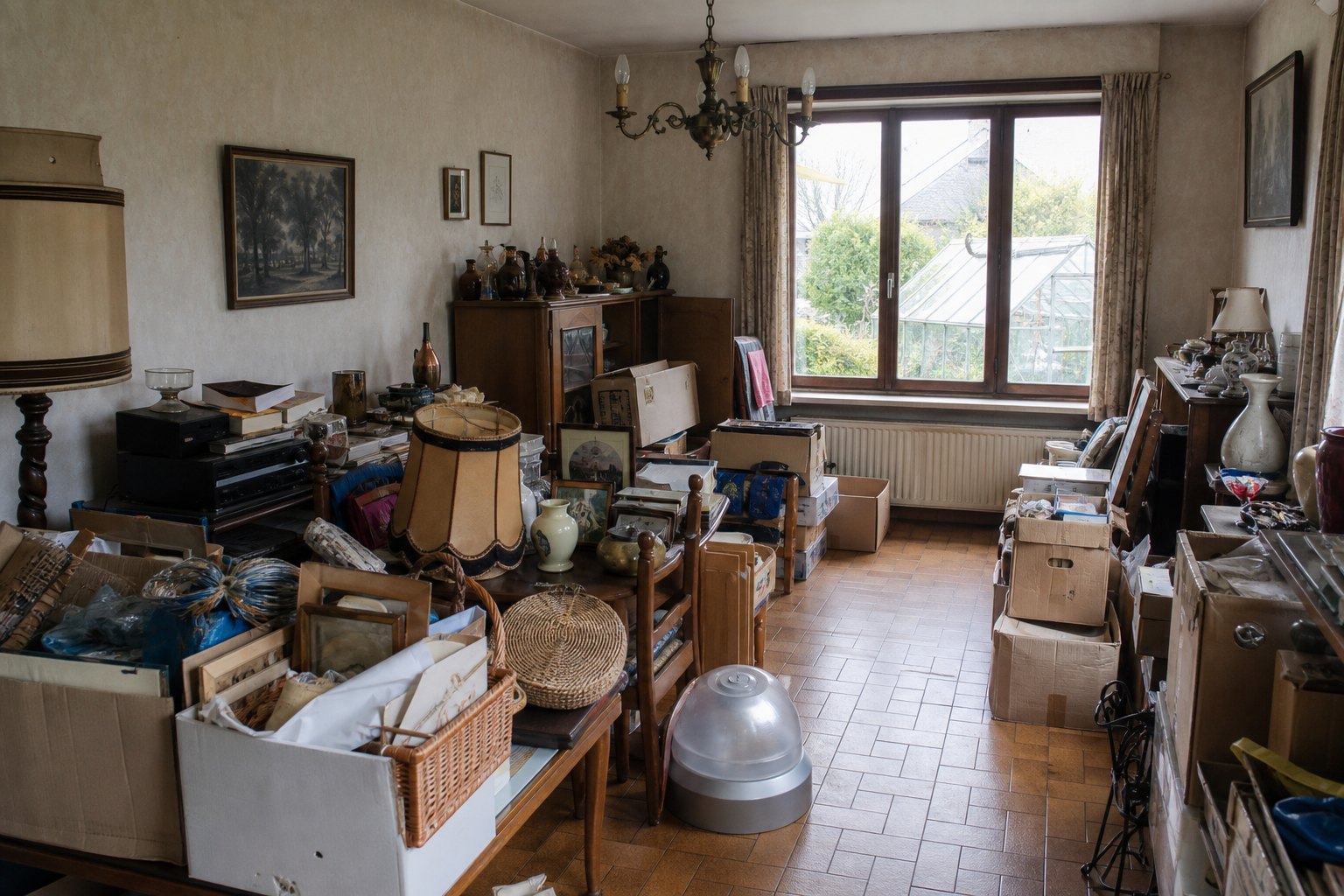 Vide villa à Lochristi : avant, en cours et après — avant débarras