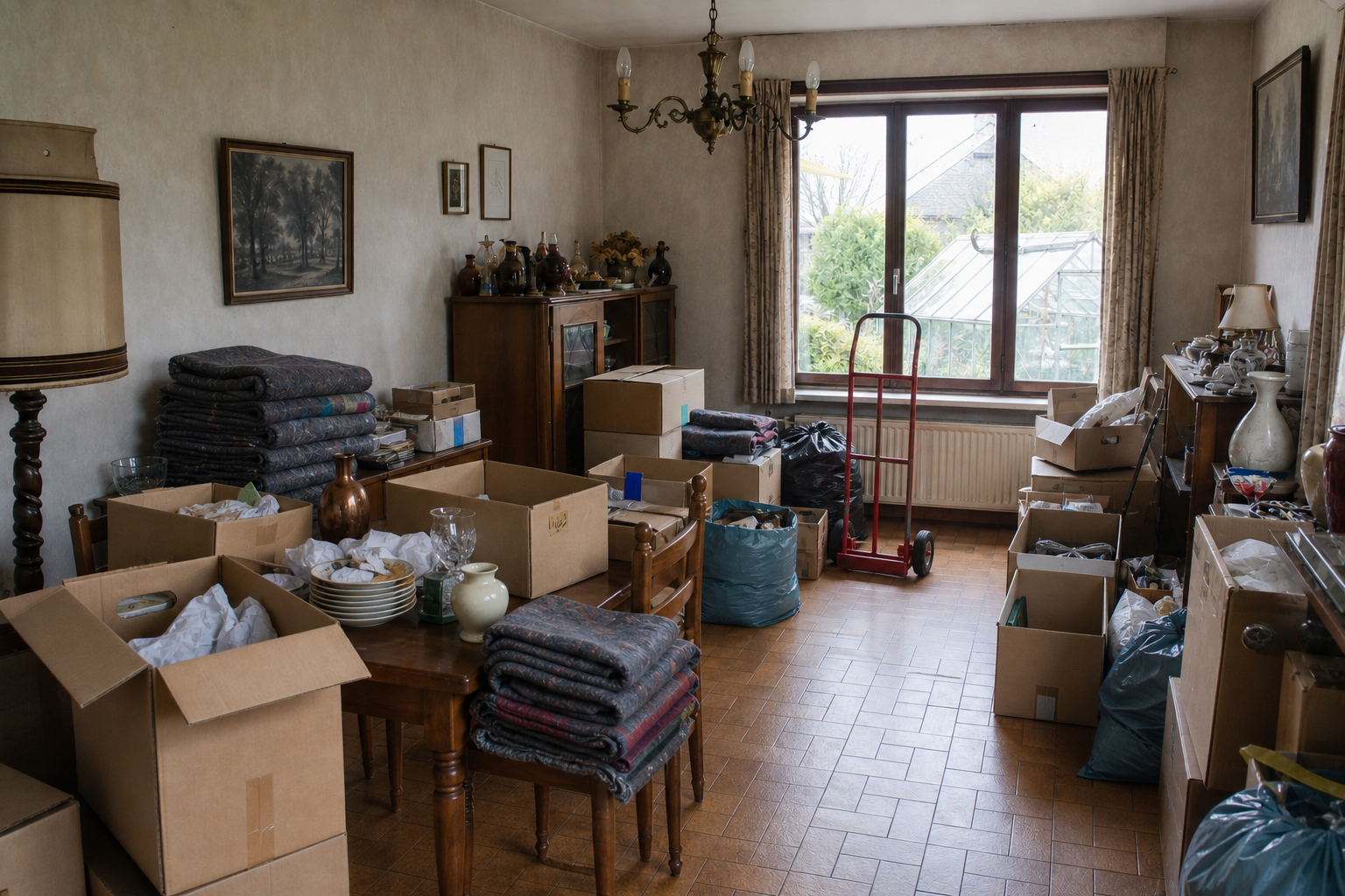 Vide villa à Lochristi : avant, en cours et après — intervention en cours