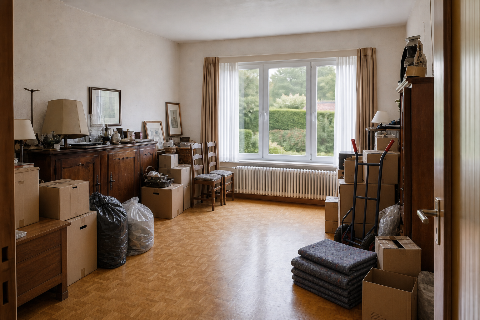 Vide villa à Lummen : avant, en cours et après — intervention en cours
