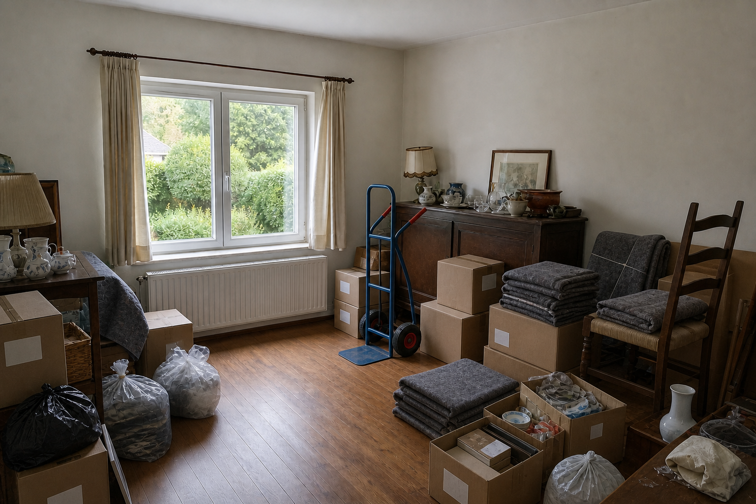 Débarras après départ en maison de repos à Malle : avant, en cours et après — intervention en cours