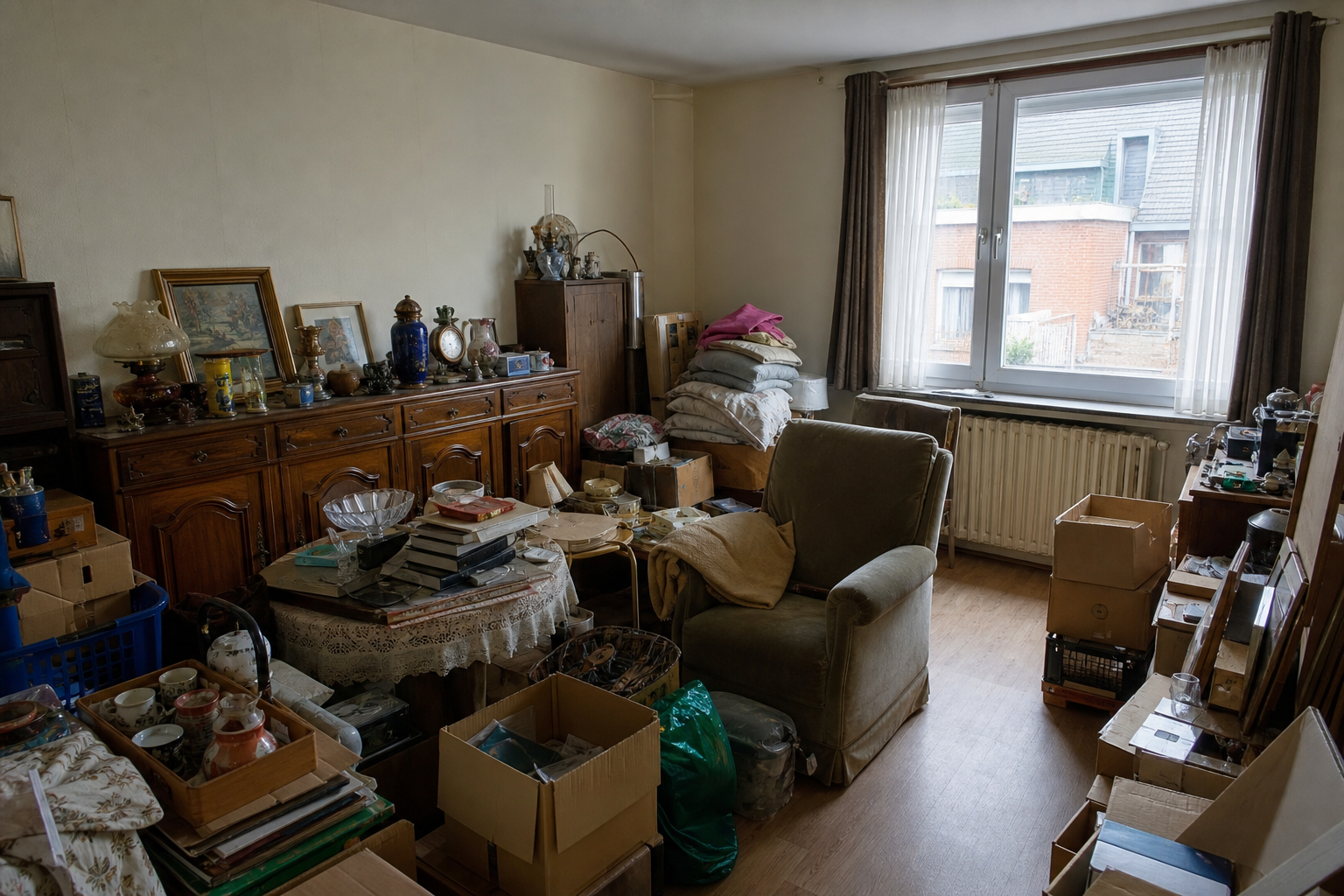 Vide appartement à Melle : avant, en cours et après — avant débarras