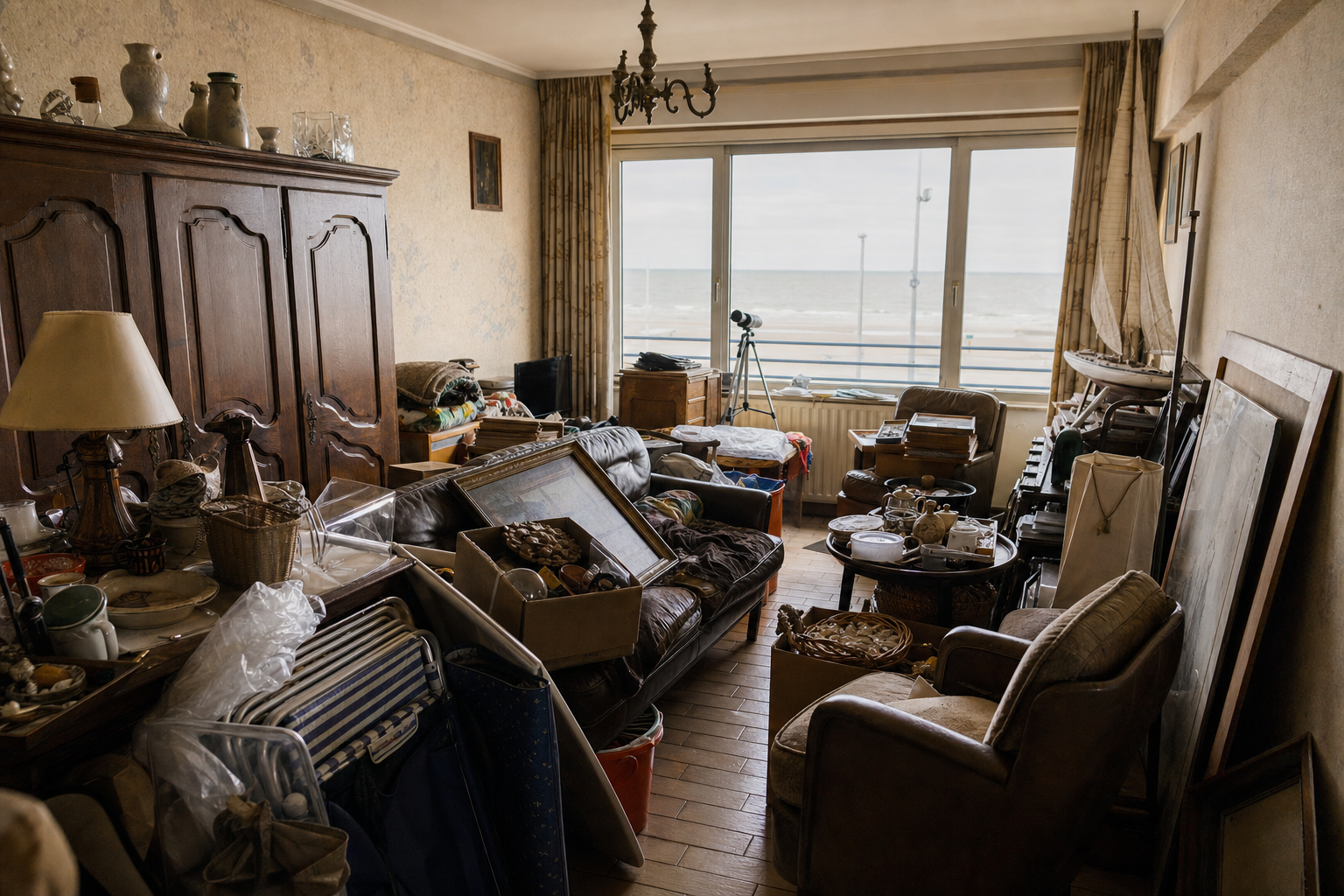 Vide résidence secondaire à Middelkerke : avant, en cours et après — avant débarras