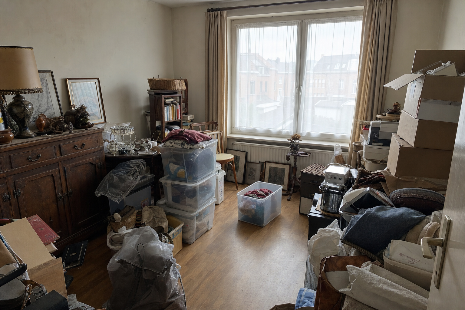 Vide appartement à Montigny-le-Tilleul : avant, en cours et après — avant débarras