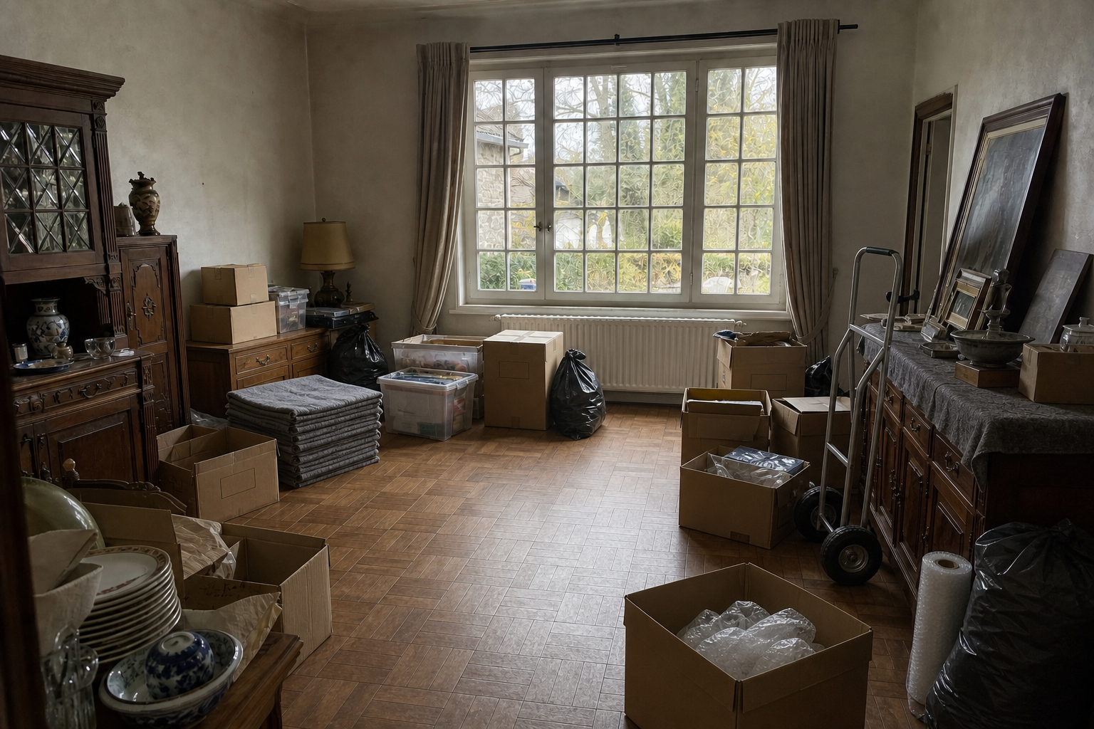 Vide villa à Neupré : avant, en cours et après — intervention en cours