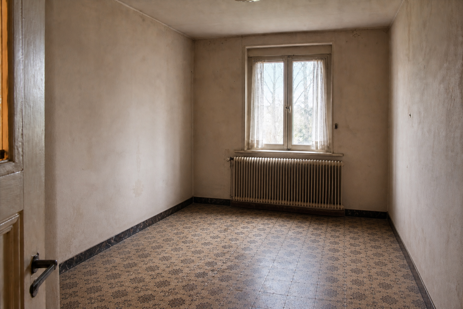 Vide maison ouvrière à Niel : avant, en cours et après — après débarras