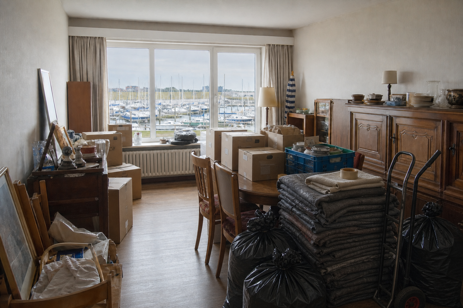 Vide appartement de résidence secondaire à Nieuport : avant, en cours et après — intervention en cours