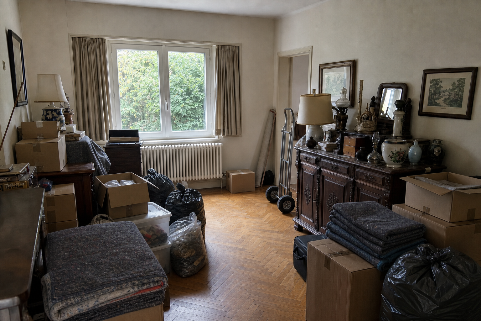 Vide villa à Oostkamp : avant, en cours et après — intervention en cours