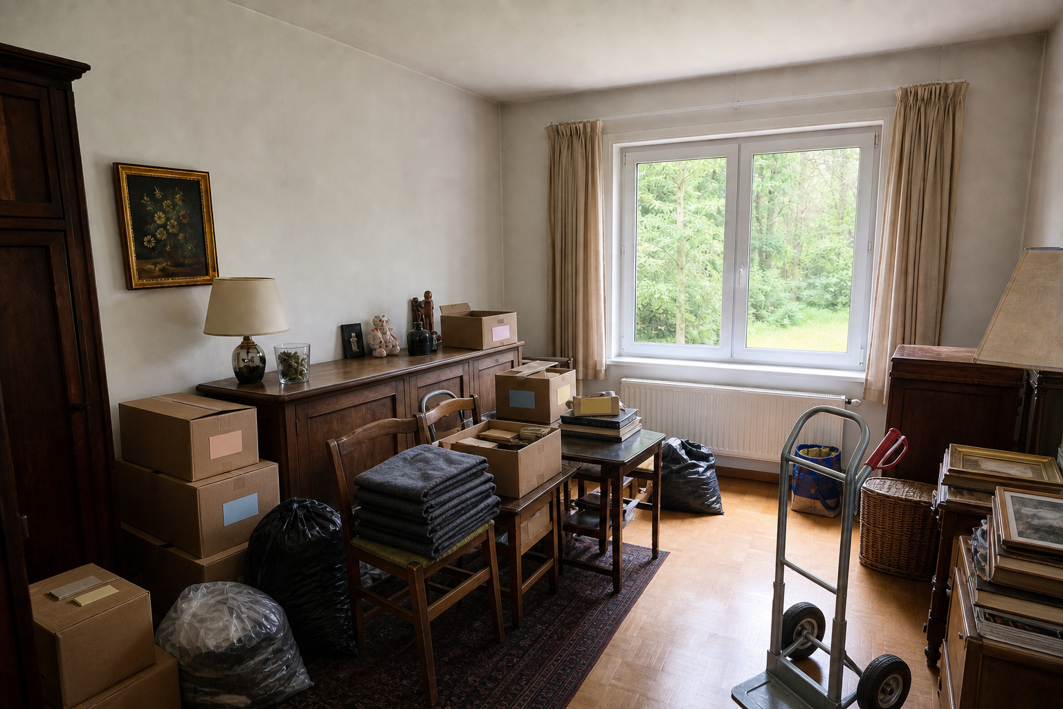 Vide villa en lisière de forêt à Oud-Heverlee : avant, en cours et après — intervention en cours