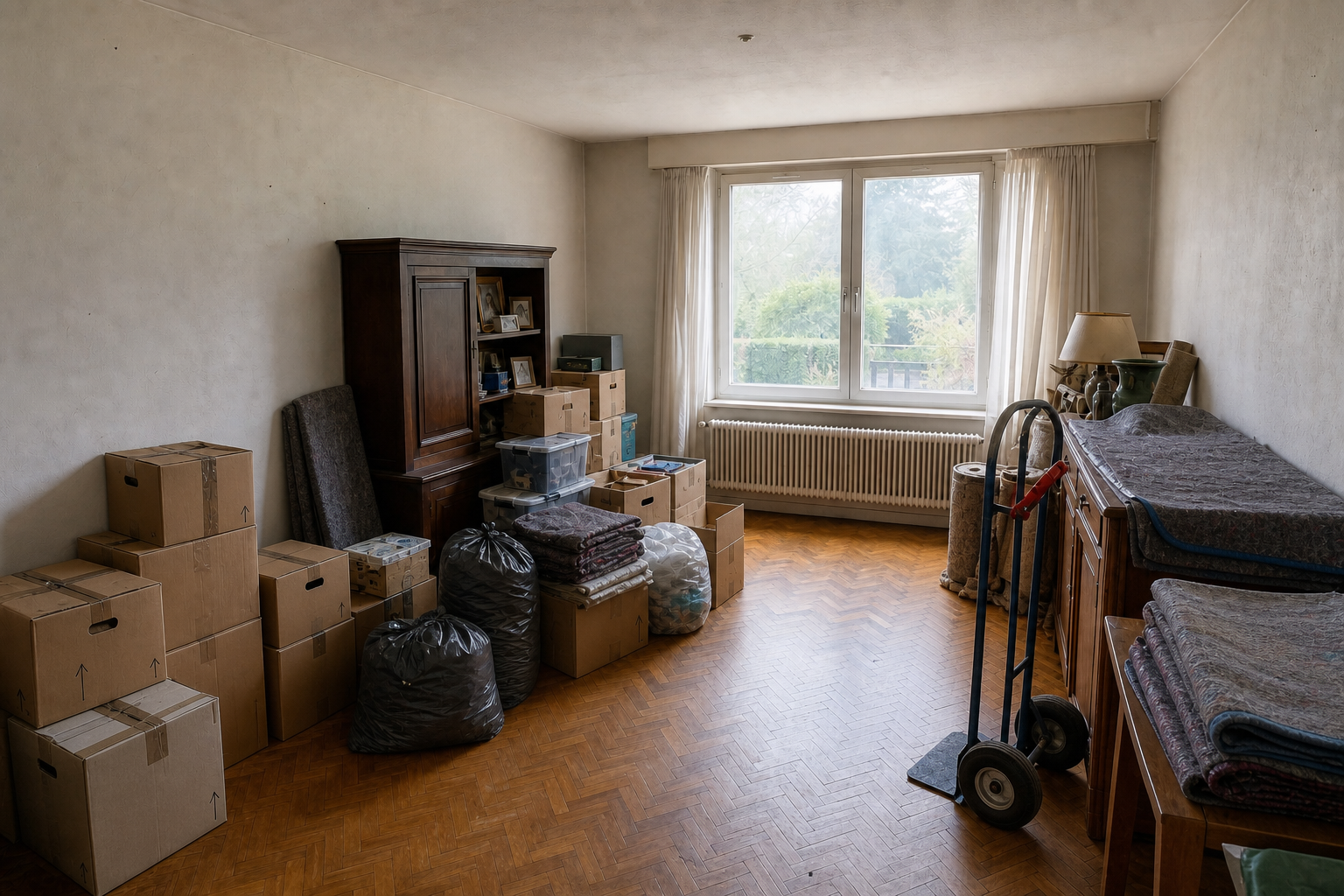 Vide maison familiale à Oud-Turnhout : avant, en cours et après — intervention en cours