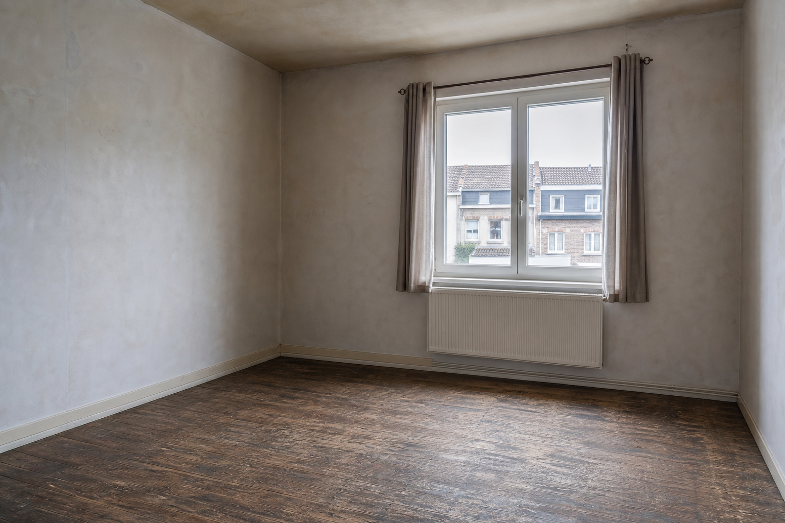 Vide maison mitoyenne à Pepinster : avant, en cours et après — après débarras
