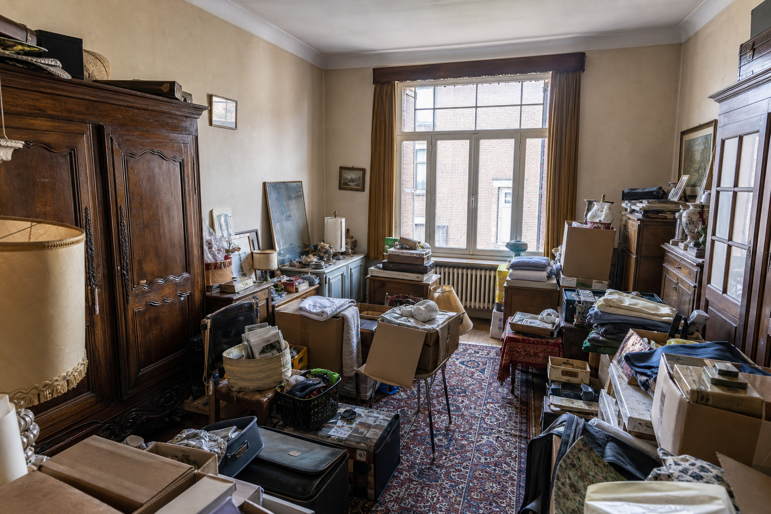 Vide maison familiale à Péruwelz : avant, en cours et après — avant débarras