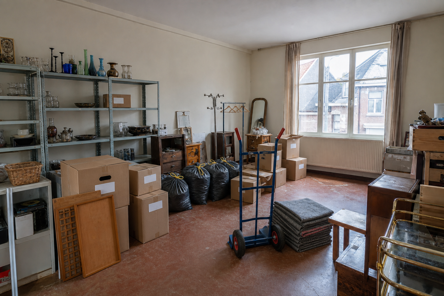 Vide commerce à Perwez : avant, en cours et après — intervention en cours
