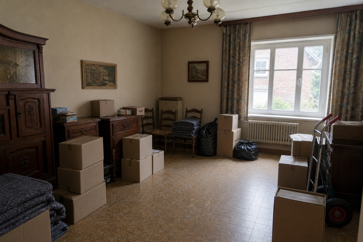Vide maison familiale transfrontalière à Plombières : avant, en cours et après — intervention en cours
