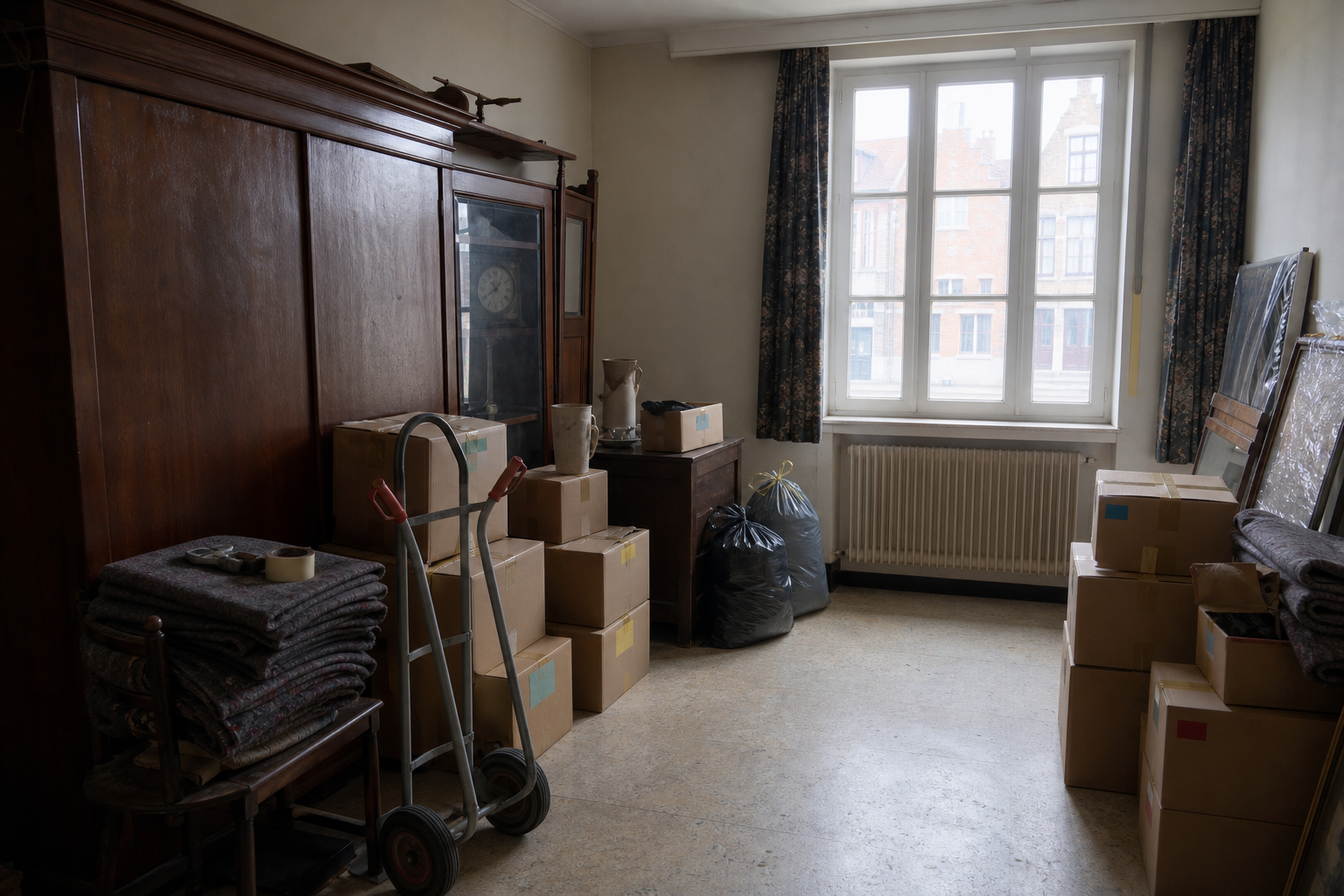Vide commerce à Poperinge : avant, en cours et après — intervention en cours