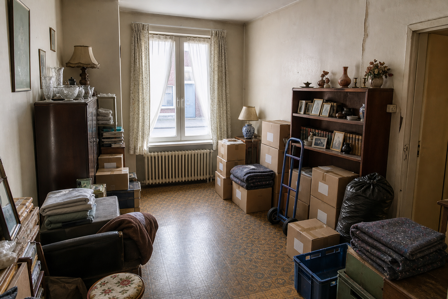 Vide maison ouvrière à Quiévrain : avant, en cours et après — intervention en cours