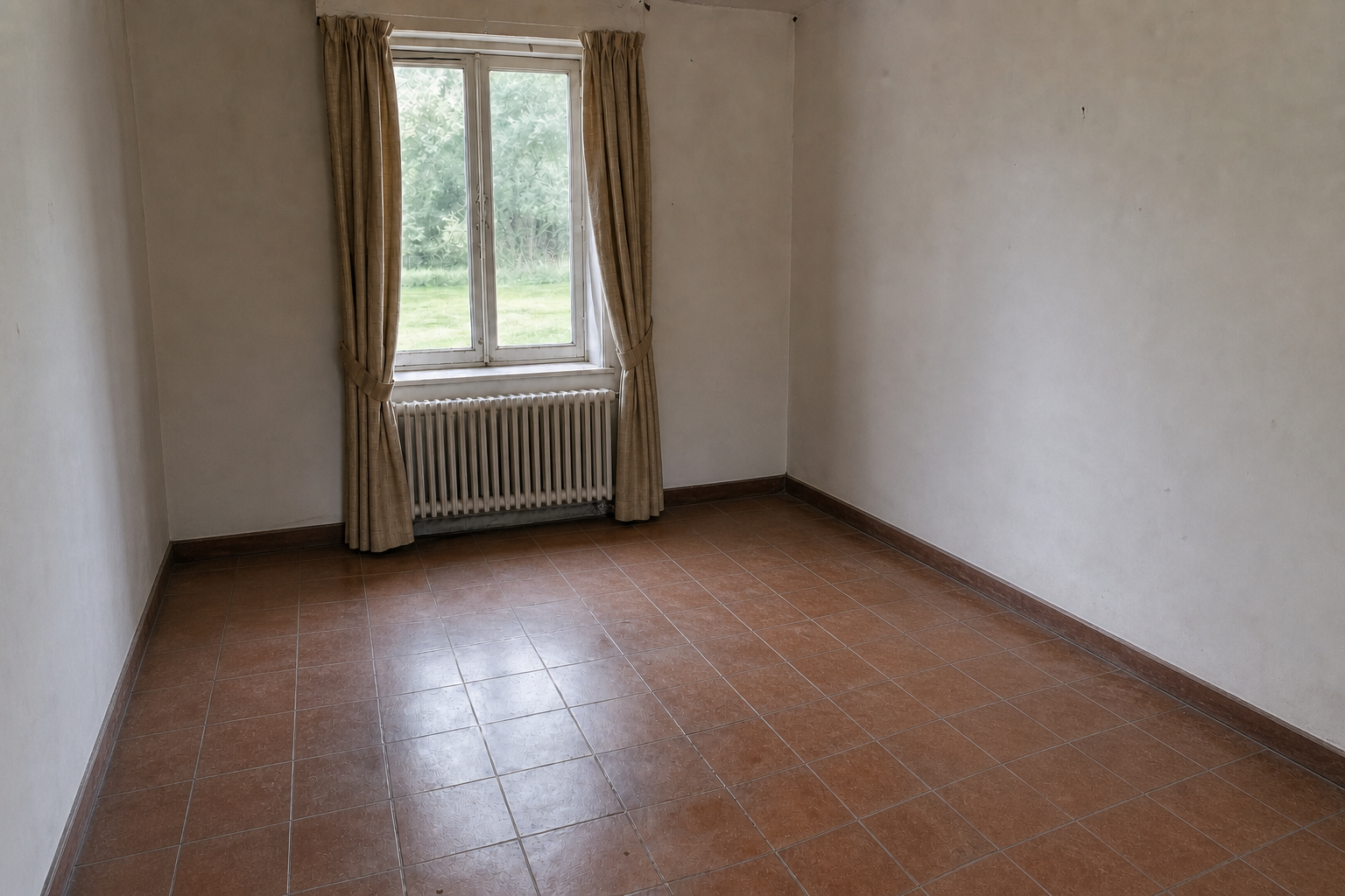 Vide fermette avec dépendances à Ranst : avant, en cours et après — après débarras