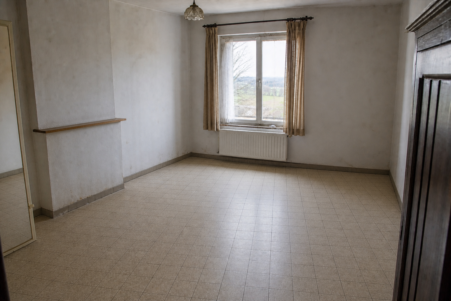 Vide maison hesbignonne à Remicourt : avant, en cours et après — après débarras