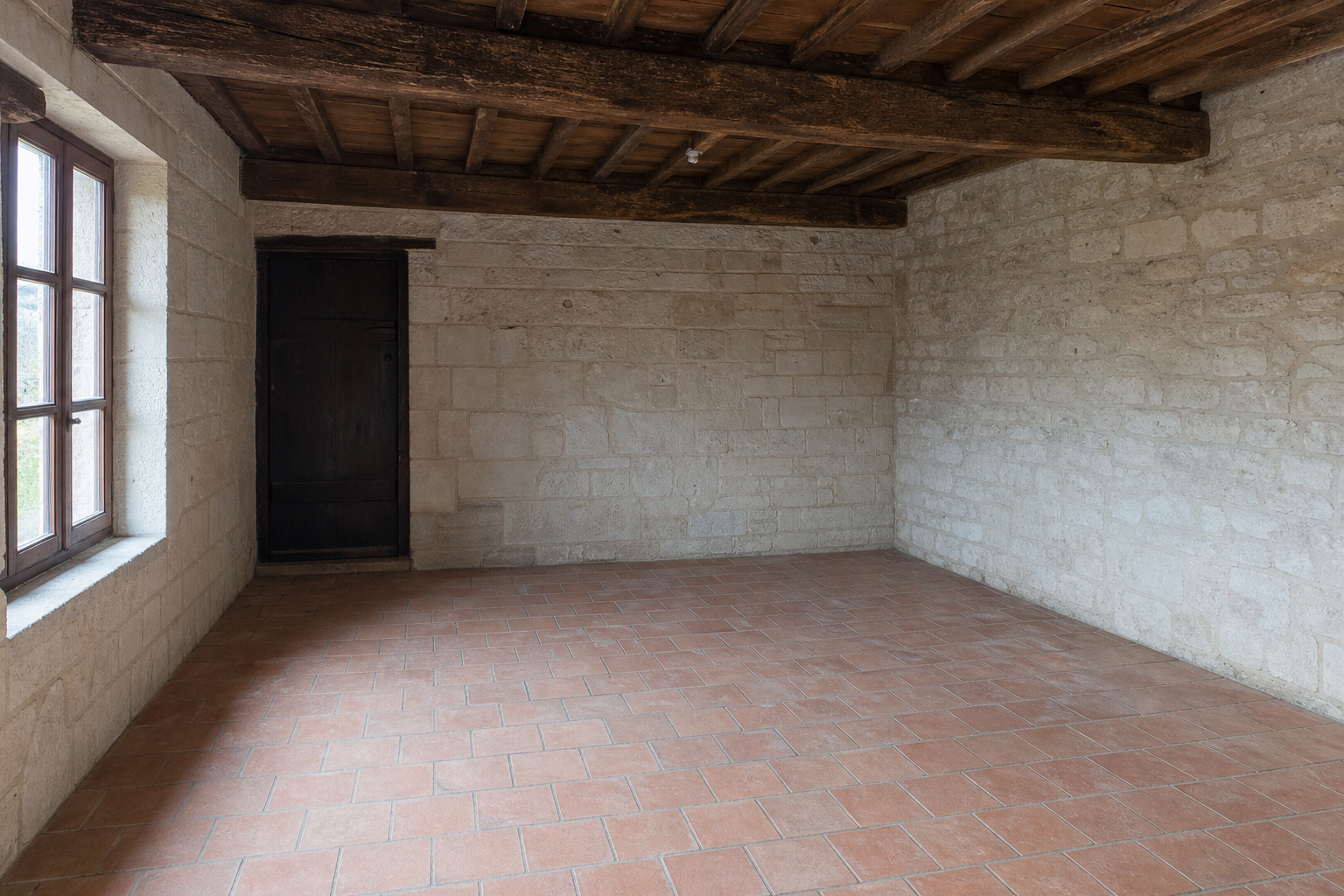 Vide maison villageoise avec grange à Riemst : avant, en cours et après — après débarras