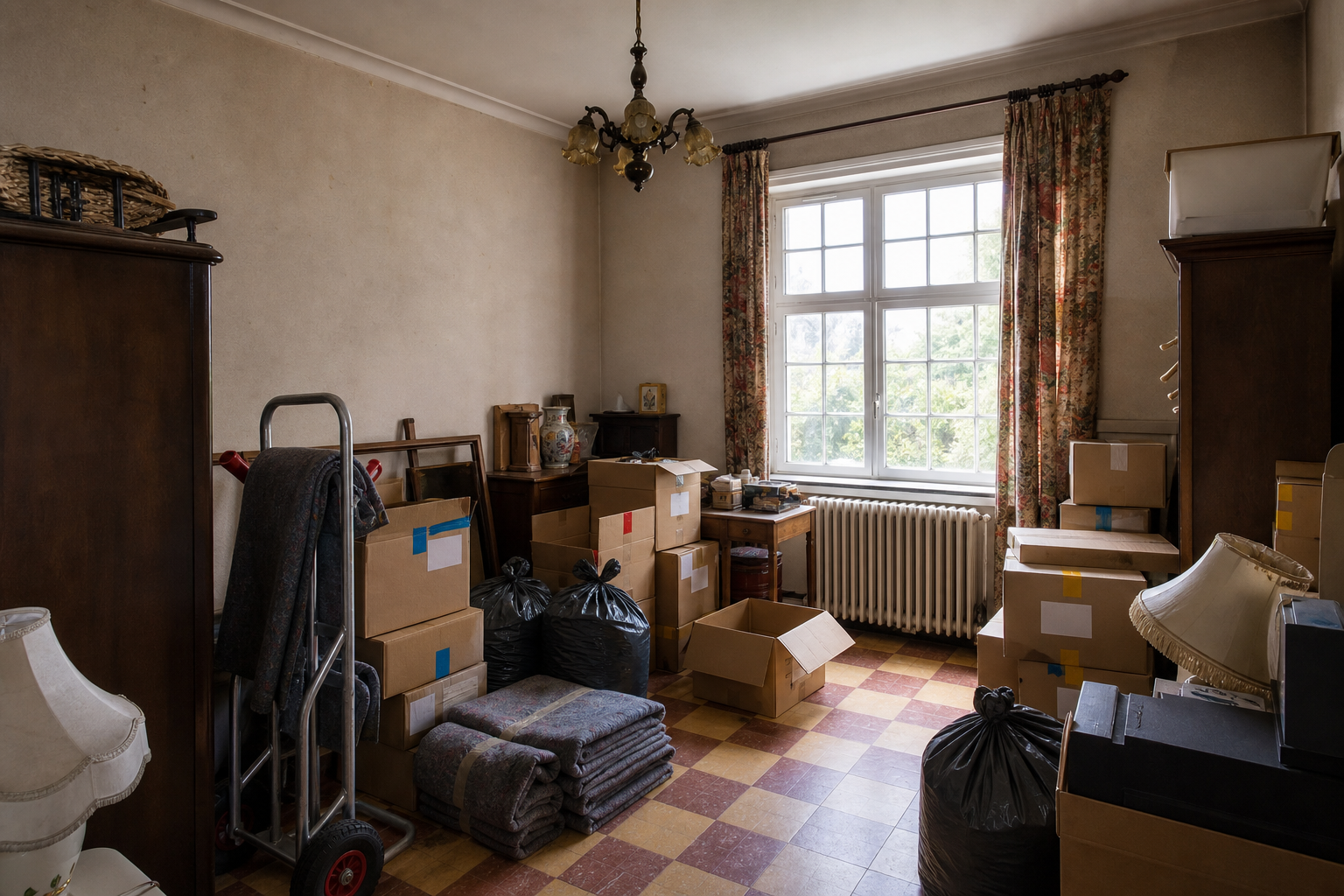 Vide maison unifamiliale avec jardin à Rixensart : avant, en cours et après — intervention en cours