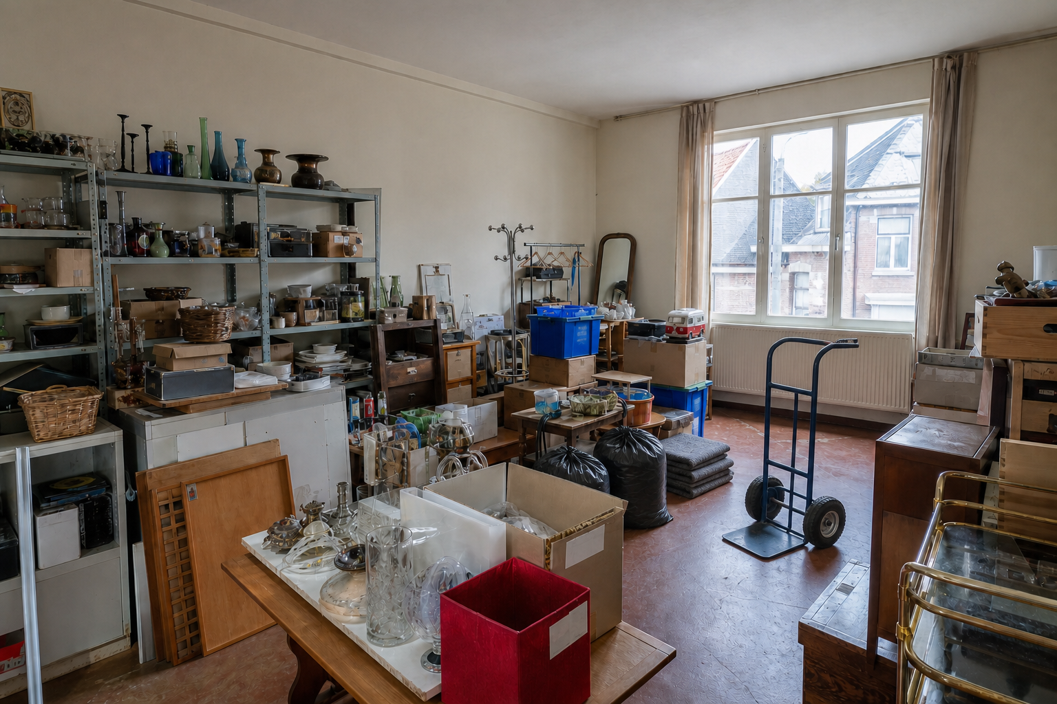 Vide maison ouvrière à Renaix : avant, en cours et après — intervention en cours