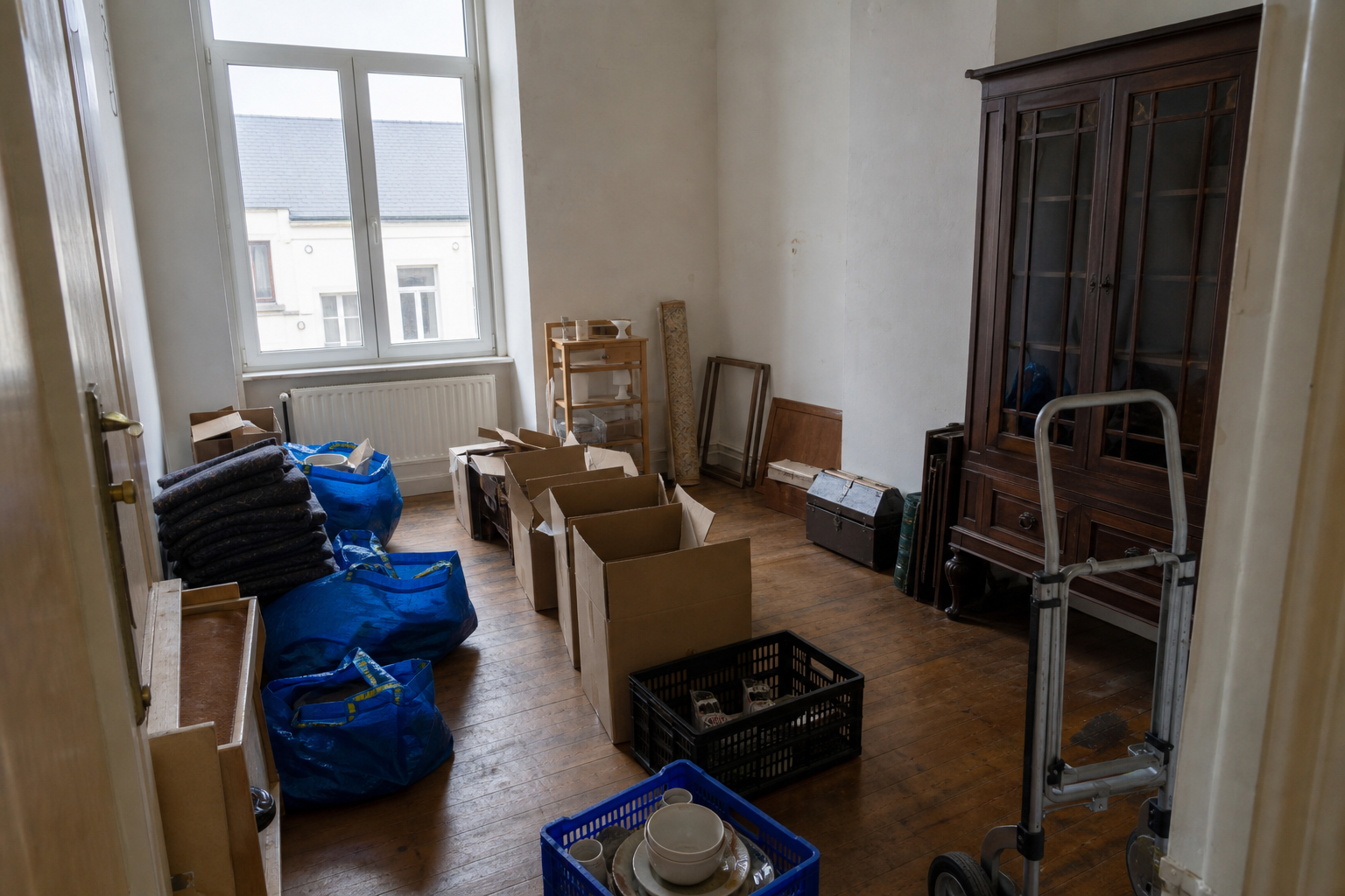 Vide appartement à Saint-Josse-ten-Noode : avant, en cours et après — intervention en cours