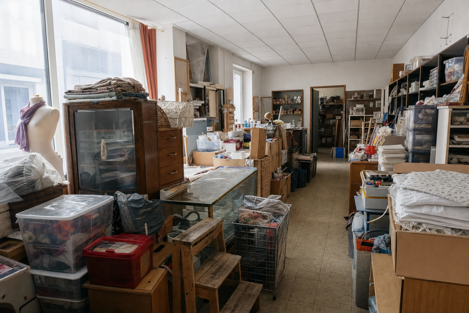 Vide commerce à Saint-Vith : avant, en cours et après — avant débarras