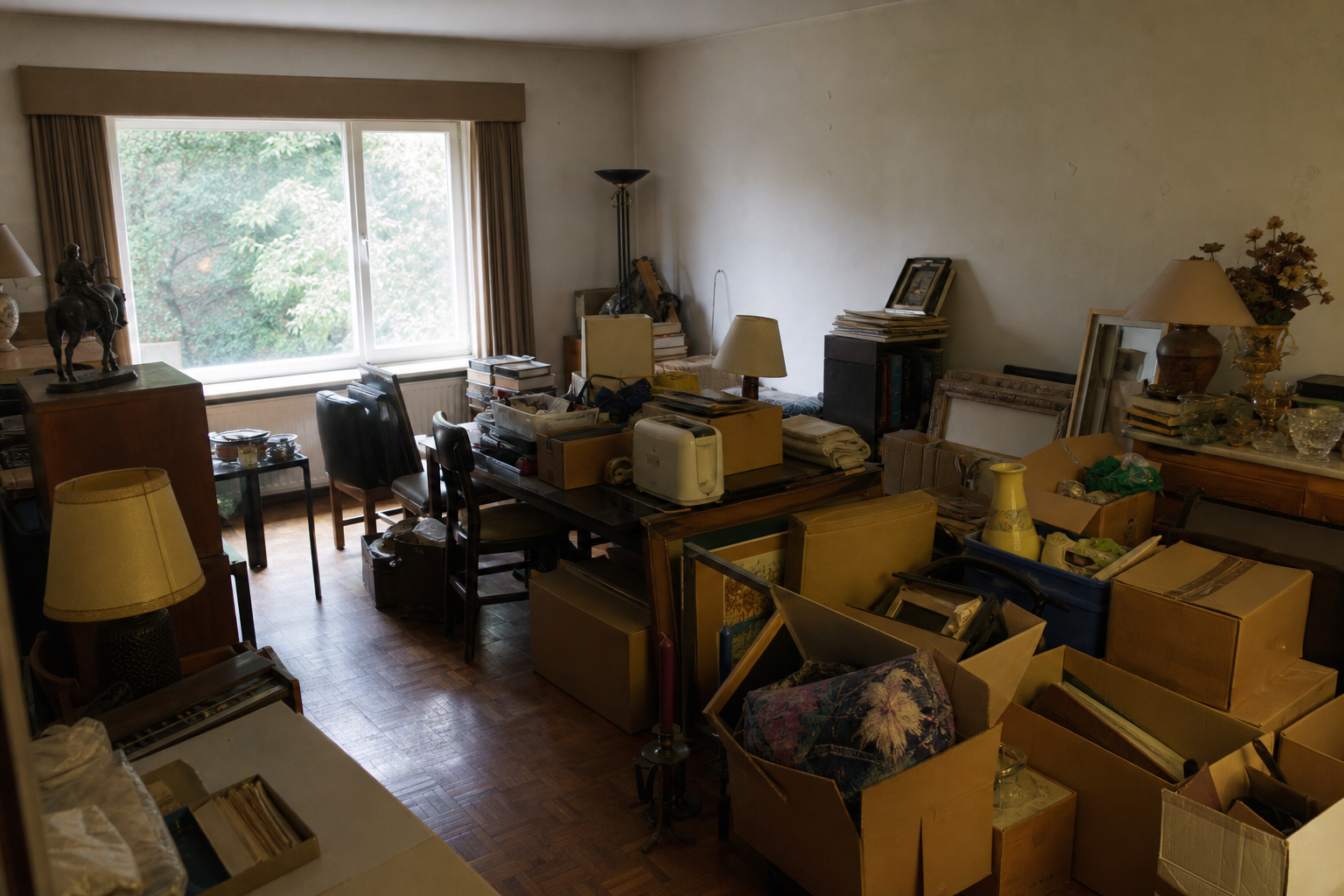 Vide villa à Schilde : avant, en cours et après — avant débarras
