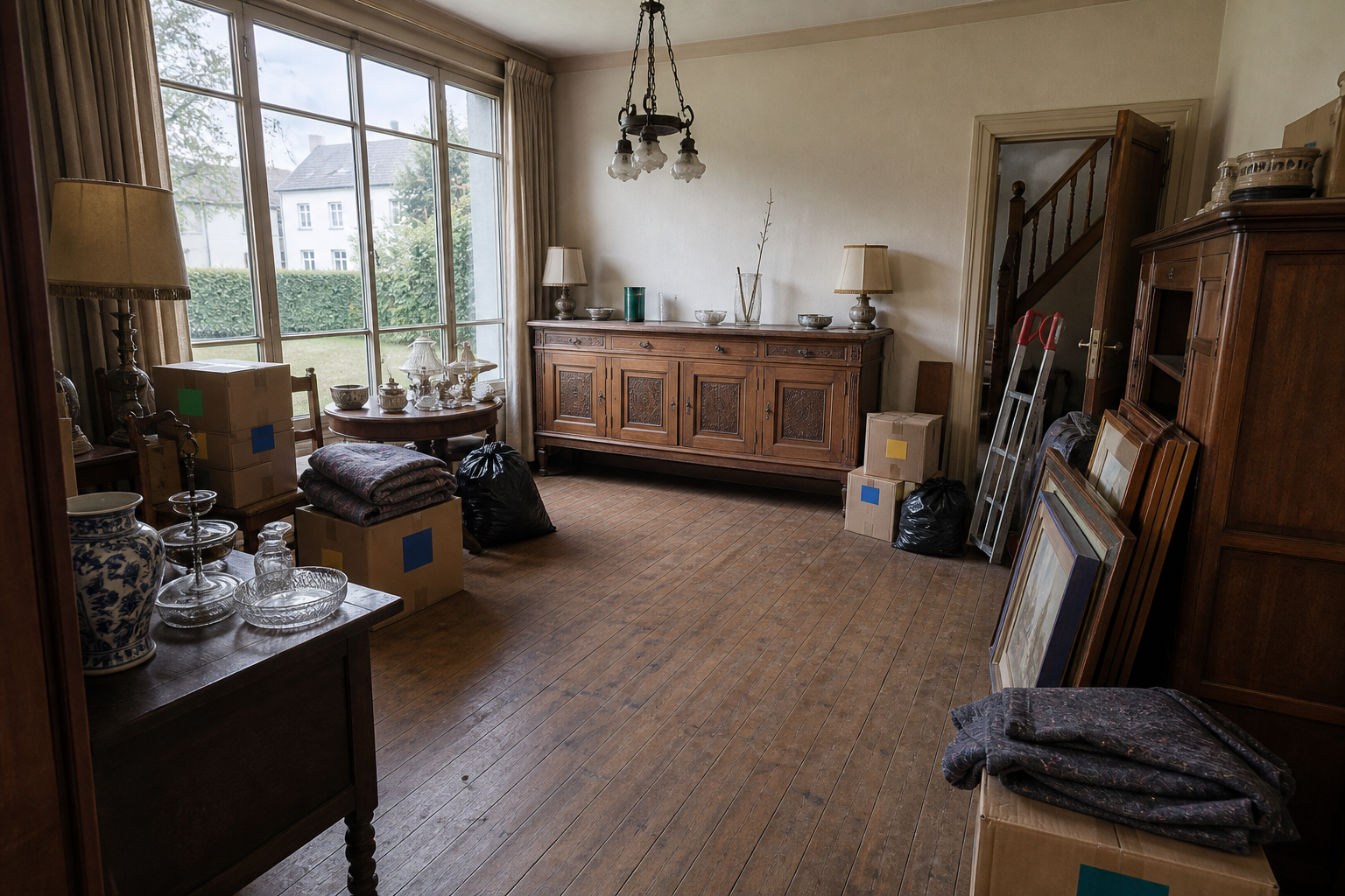 Vide villa résidentielle avec cave à Schoten : avant, en cours et après — intervention en cours