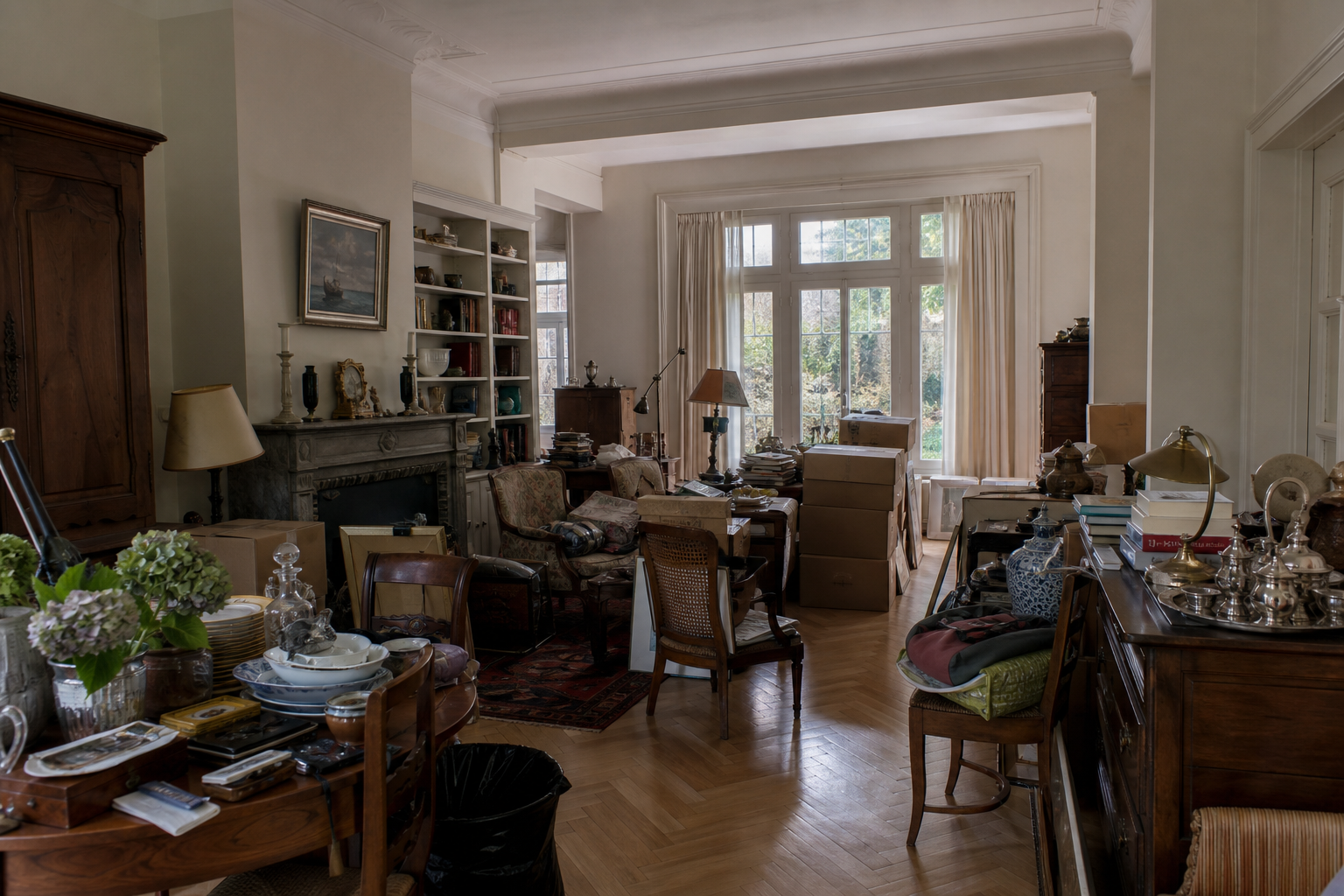Vide villa à Sint-Martens-Latem : avant, en cours et après — avant débarras