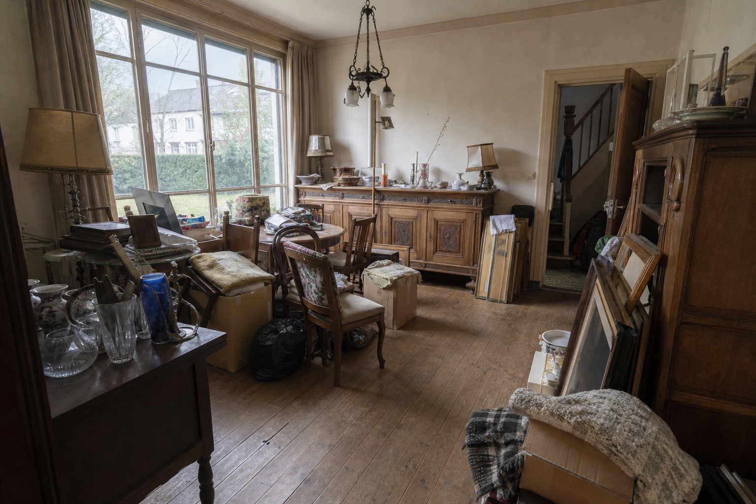 Vide maison de campagne avec caves à Sivry-Rance : avant, en cours et après — avant débarras