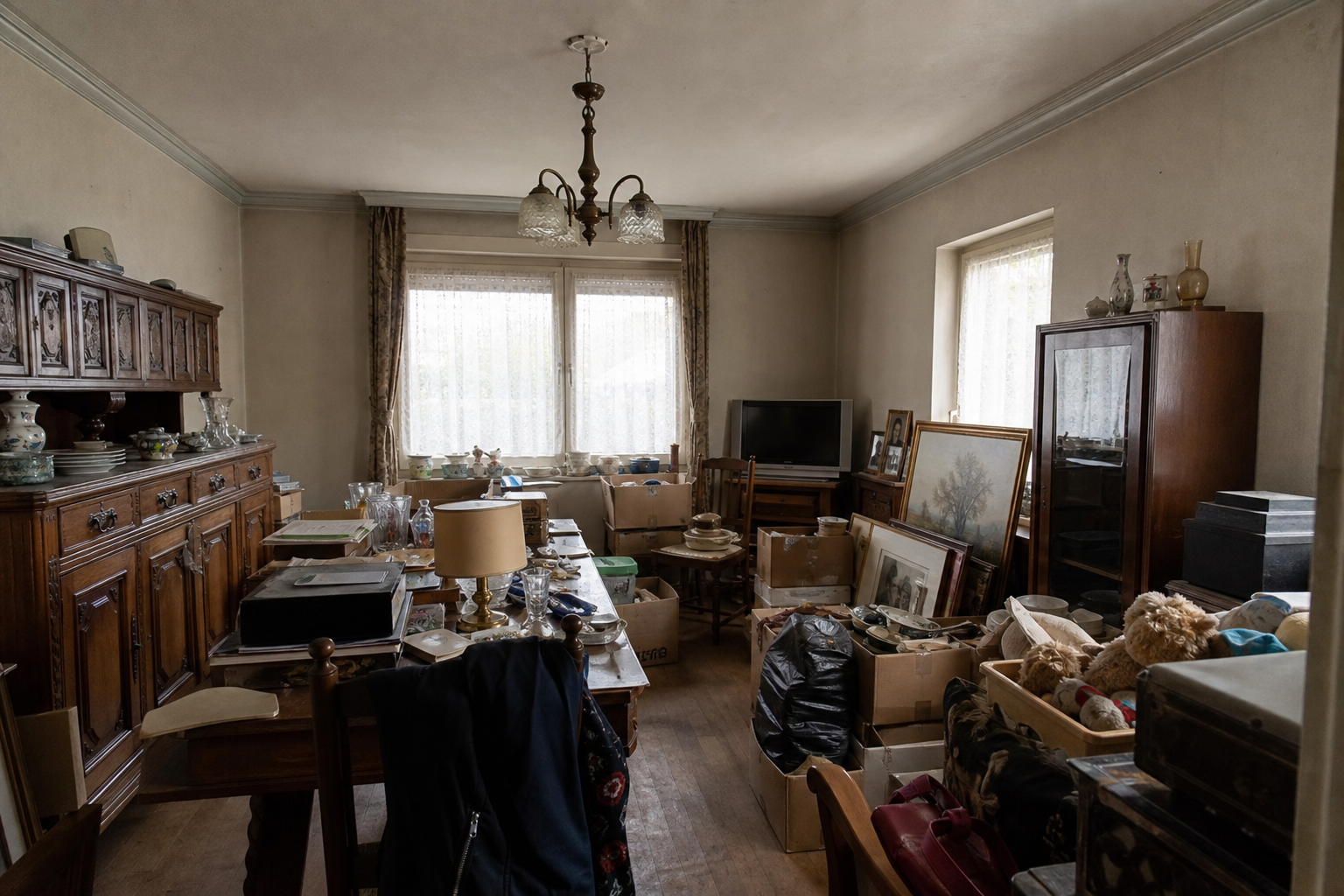 Vide maison familiale à Sombreffe : avant, en cours et après — avant débarras