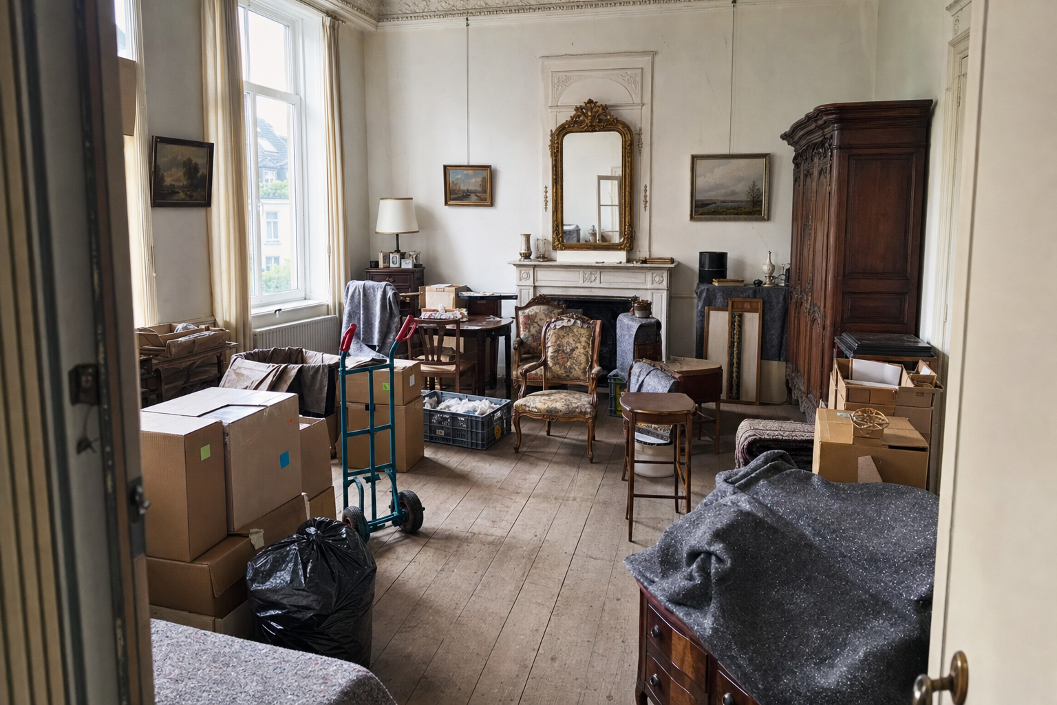 Vide villa de villégiature à Spa : avant, en cours et après — intervention en cours