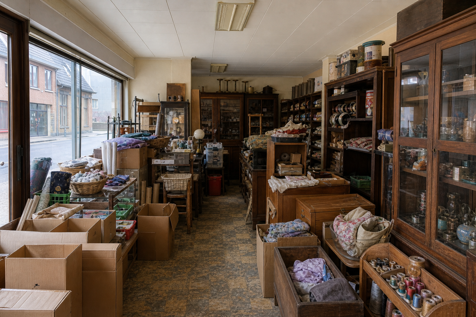 Vide maison transfrontalière à Espierres-Helchin : avant, en cours et après — avant débarras