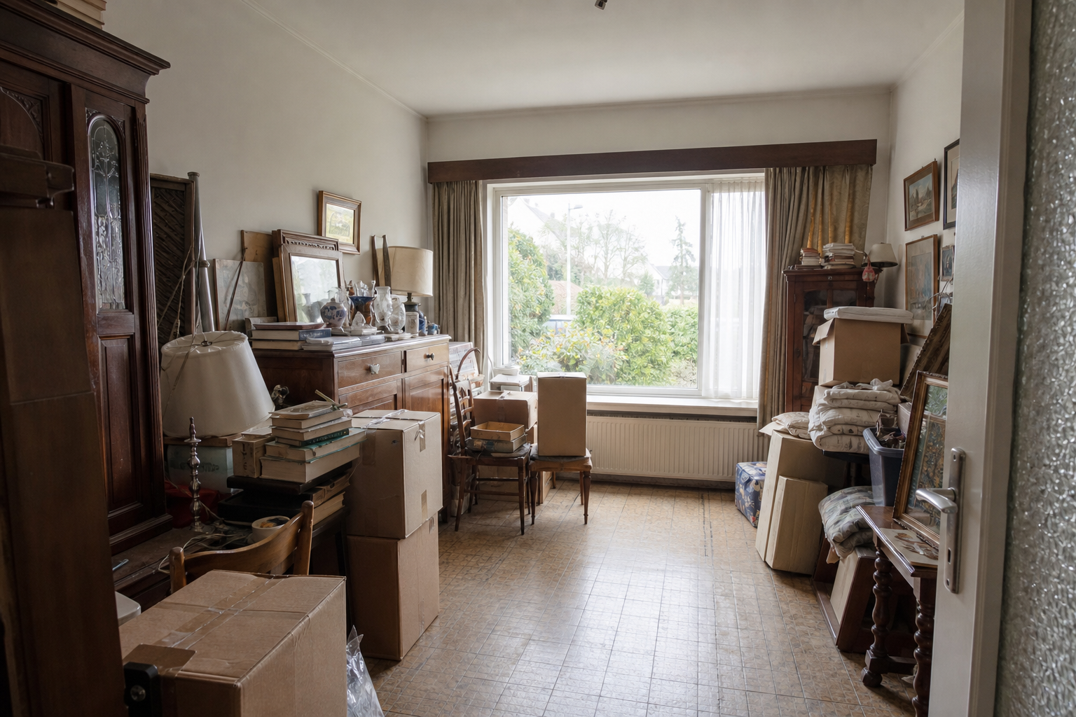 Vide bungalow de plain-pied à Tremelo : avant, en cours et après — avant débarras