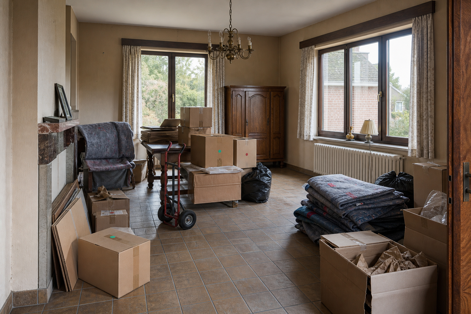 Vide villa quatre façades à Villers-Le-Bouillet : avant, en cours et après — intervention en cours