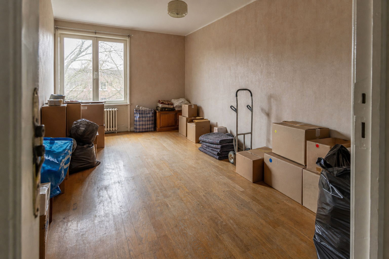 Vide immeuble de rapport à Vilvoorde : avant, en cours et après — intervention en cours