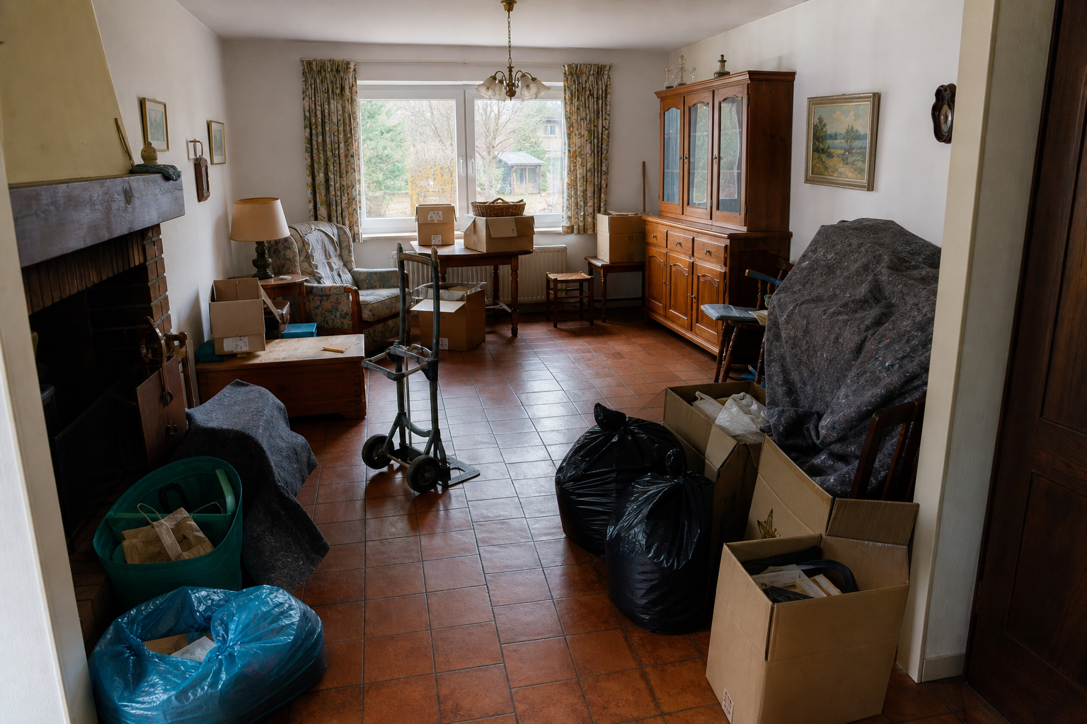 Vide maison de vacances à Vresse-sur-Semois : avant, en cours et après — intervention en cours