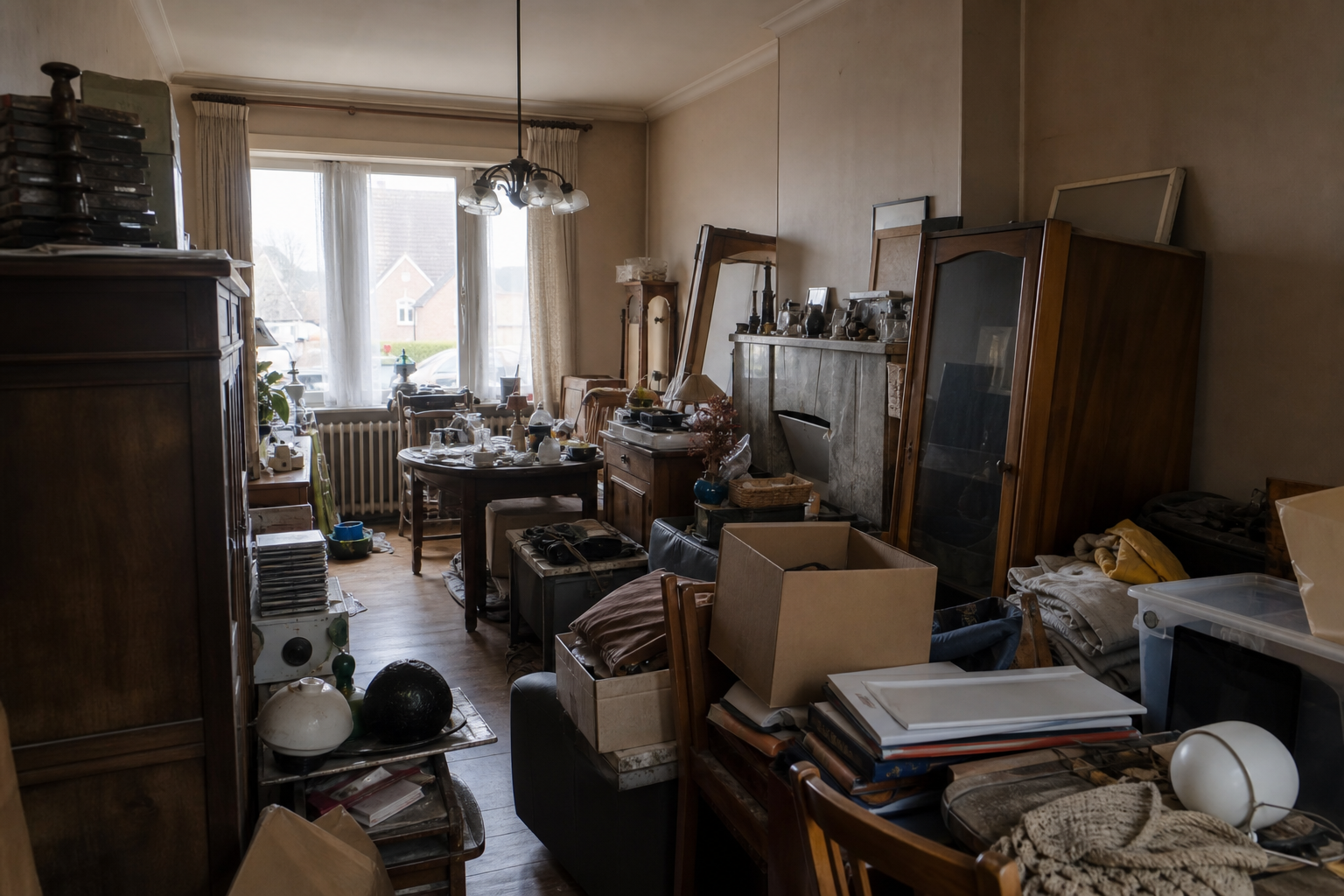 Vide maison familiale à Wetteren : avant, en cours et après — avant débarras