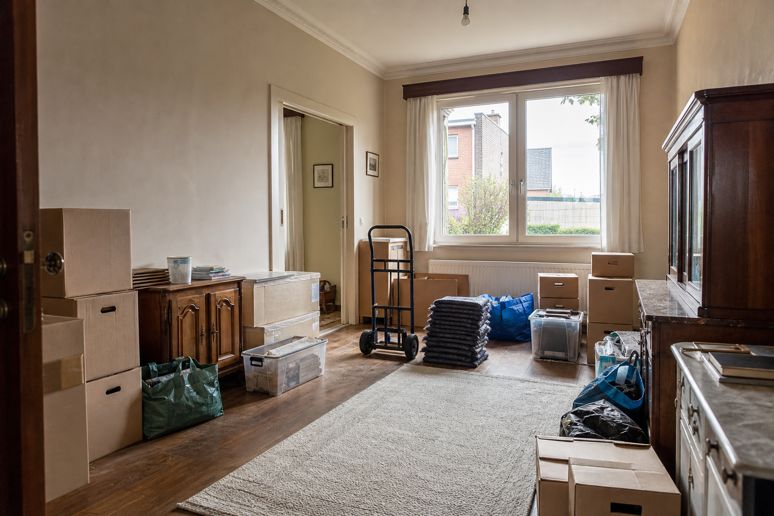 Vide maison familiale à Wetteren : avant, en cours et après — intervention en cours